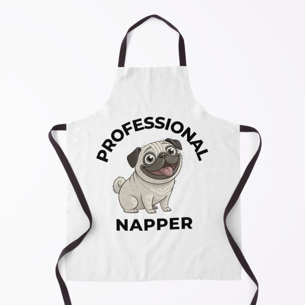 Item preview, Funny White Pug – Professional Napper – Cute Lazy Dog Quote designed and sold by FurRealGifts.