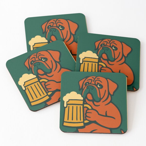 Item preview, Mastiff Geometric Beer Stein Poster Illustration designed and sold by Flying Doggo.