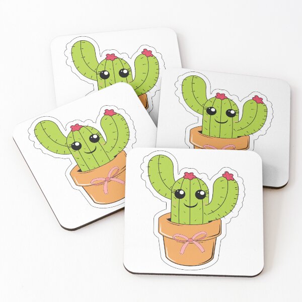 Item preview, Cute Smiling Cactus in Flower Pot – Kawaii Plant Illustration designed and sold by MiraDesignCo.