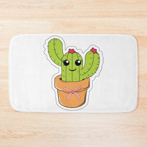 Item preview, Cute Smiling Cactus in Flower Pot – Kawaii Plant Illustration designed and sold by MiraDesignCo.