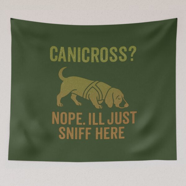Item preview, Canicross? Nope. I’ll Just Sniff Here | Funny Basset Hound Dog Sport Design designed and sold by Meandmyshop.