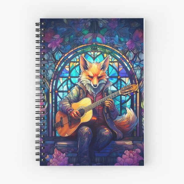 Item preview, The Fox Bard's Ballad | Stained Glass Woodland Musician designed and sold by Englandbear.