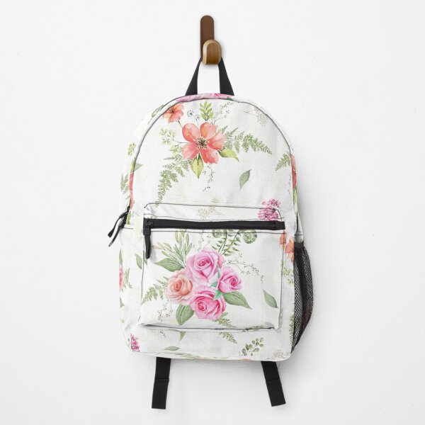 Item preview, Seamless Watercolor Floral Pattern with Pink Roses and Peach Flowers – Elegant Botanical Design designed and sold by IDEON-23.
