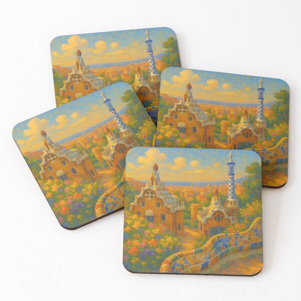 Item preview, Park Güell in Bloom – Gaudí’s Mosaic Garden Overlooking Barcelona designed and sold by Nova-Canvas.