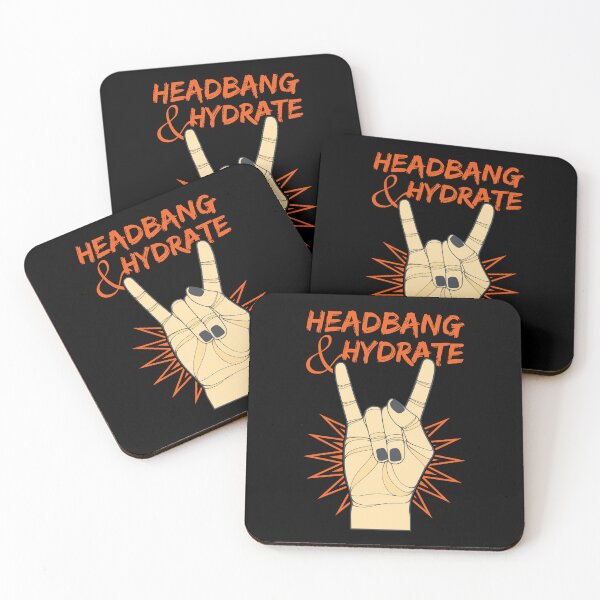 Item preview, Headbang & Hydrate | Rock Hand designed and sold by ObsidianDaz.