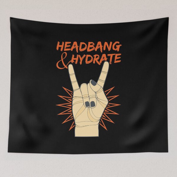 Item preview, Headbang & Hydrate | Rock Hand designed and sold by ObsidianDaz.