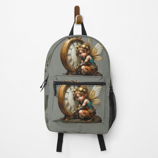 Item preview, Steampunk Fairy with Golden Wings and Antique Clock  designed and sold by nicky2342.
