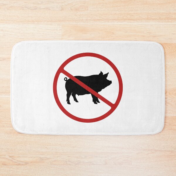 Item preview, Prohibited Meat, Pork, Sign, Vegetarian, Vegans, Red, White Signage  designed and sold by AASparksDesigns.