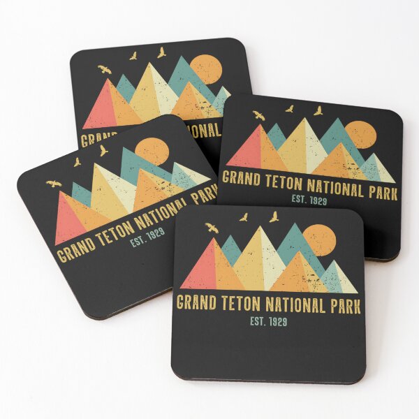 Artikelvorschau, Grand Teton Nationalpark Retro Vintage entworfen und verkauft von Fumisa.