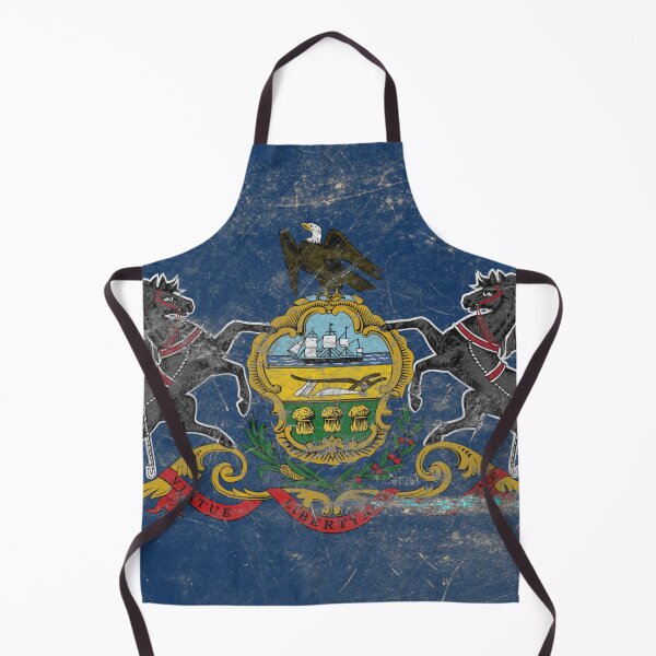 Item preview, Pennsylvania Flag – Metal Texture – State Coat of Arms USA Design designed and sold by RoyalMerchantShop.