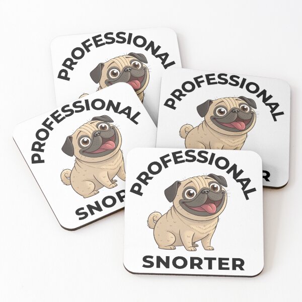 Item preview, Funny Tan Pug – Professional Snorter – Cute Dog Quote designed and sold by FurRealGifts.