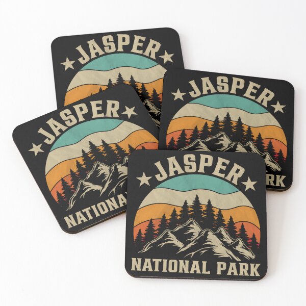 Aperçu de l'œuvre Parc national Jasper graphique rétro vintage créée et vendue par Fumisa.