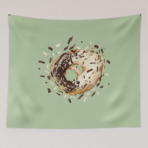 Item preview, Donut with Chocolate and Cream Drizzle designed and sold by Deer&Oak.