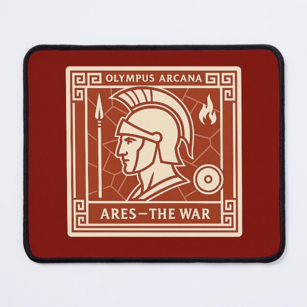 Artikelvorschau, Ares – Der Krieg | Tarotkarte der griechischen Mythologie entworfen und verkauft von Bratak.
