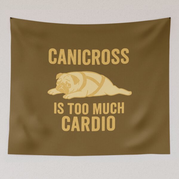 Item preview, Funny Pug Canicross Parody Grunge Design designed and sold by Meandmyshop.