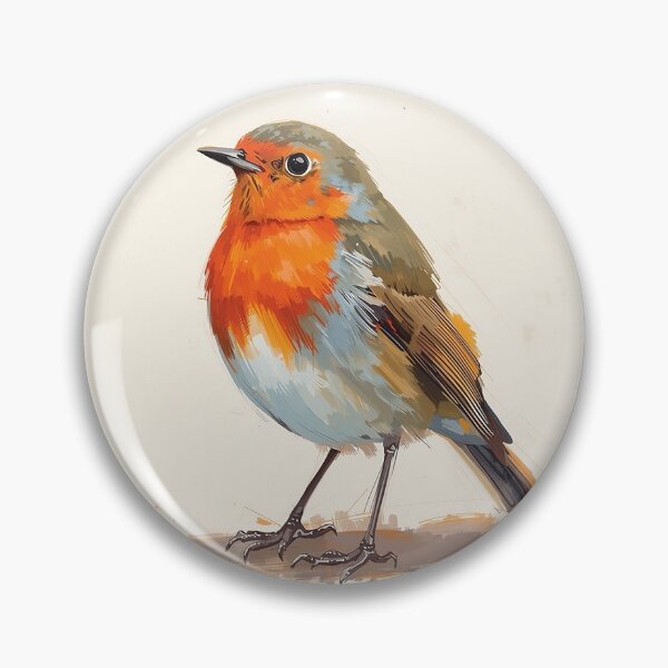 Item preview, Watercolour style Robin bird print designed and sold by Heike Richter.