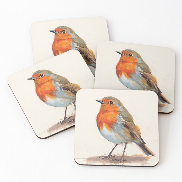 Item preview, Watercolour style Robin bird print designed and sold by Heike Richter.