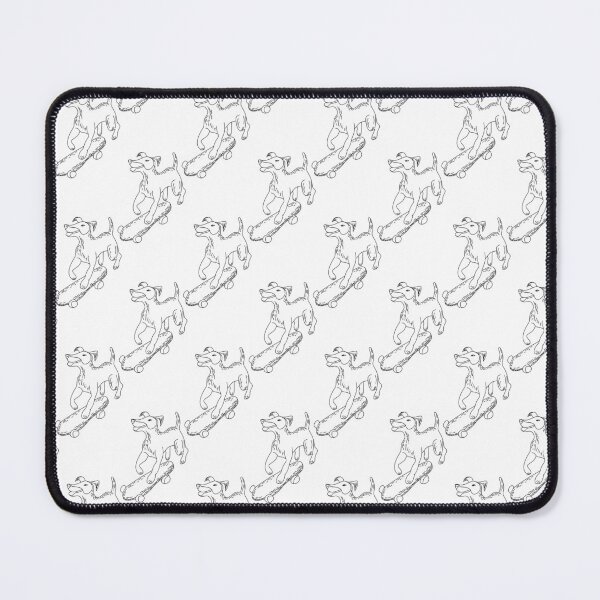 Item preview, A whimsical design featuring smooth fox terrier dogs confidently skateboarding in a fun, repeating pattern. designed and sold by olenapetol.