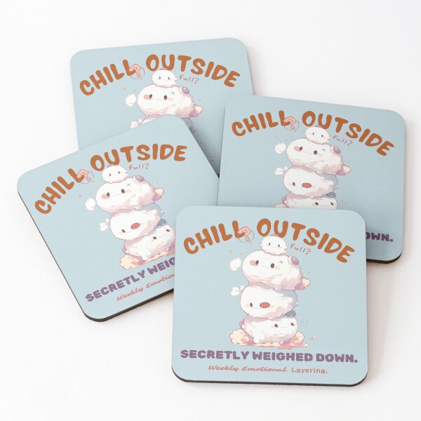 Item preview, Chill Outside – Secretly Weighed Down (Emotional Marshmallow Stack Series) designed and sold by bugnoodle™ .