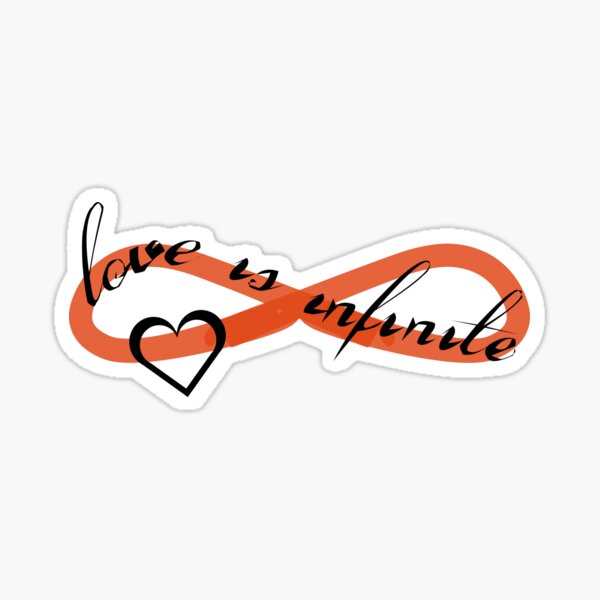 Polyamory "love is infinite" infinity symbol Sticker