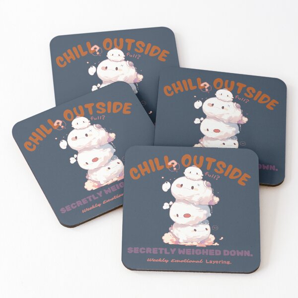 Item preview, Chill Outside – Secretly Weighed Down (Emotional Marshmallow Stack Series) designed and sold by bugnoodle™ .