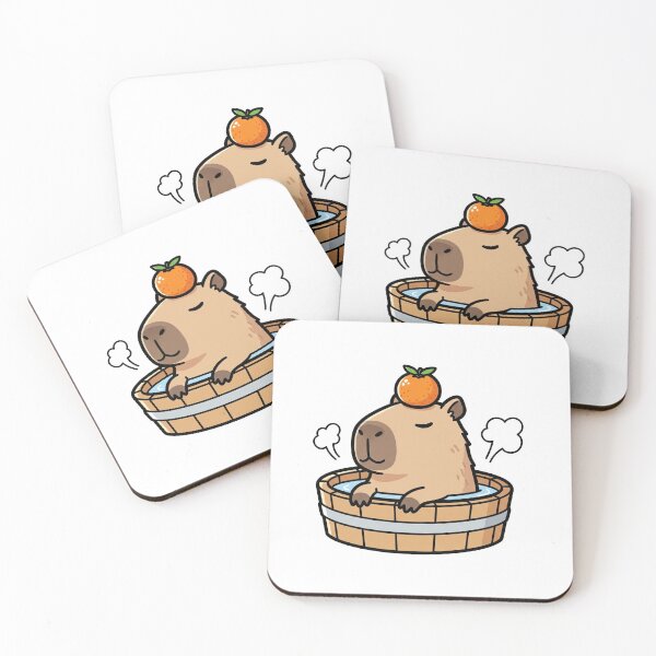 Item preview, Relaxing Spa Capybara Cartoon designed and sold by TymkShop.