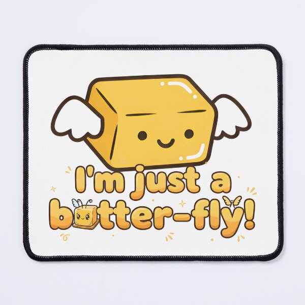 Item preview, I’m Just a Butter-fly – Cute Funny Pun Design designed and sold by Imaginationbeyond.