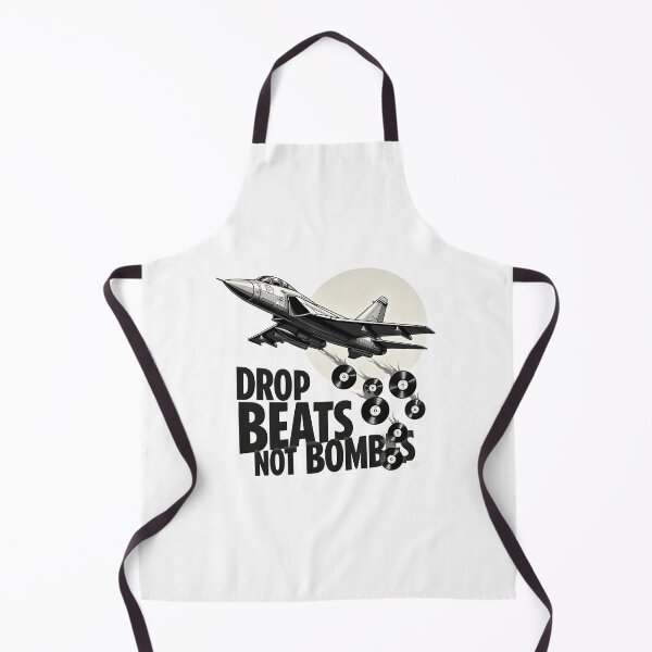 Item preview, Drop Beats Not Bombs Fighter Jet Vinyl designed and sold by Nest & Thread.