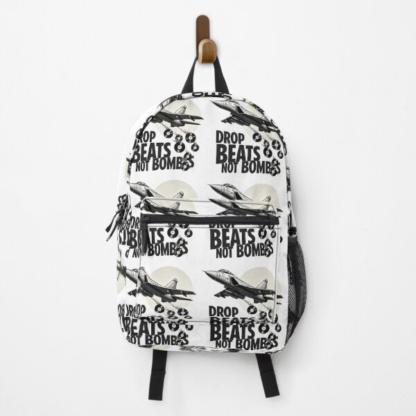 Item preview, Drop Beats Not Bombs Fighter Jet Vinyl designed and sold by Nest & Thread.