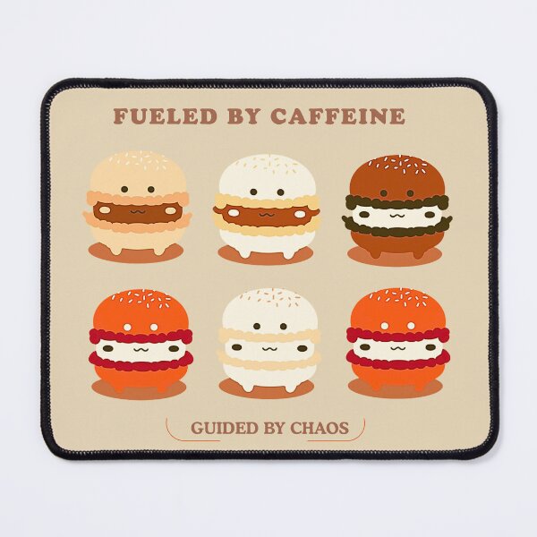 Item preview, Fueled by Caffeine – Macaron Monsters Beige Edition designed and sold by bugnoodle™ .