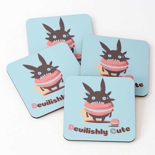 Item preview, Devilishly Cute Macaron Monster – Dark Dessert Series designed and sold by bugnoodle™ .
