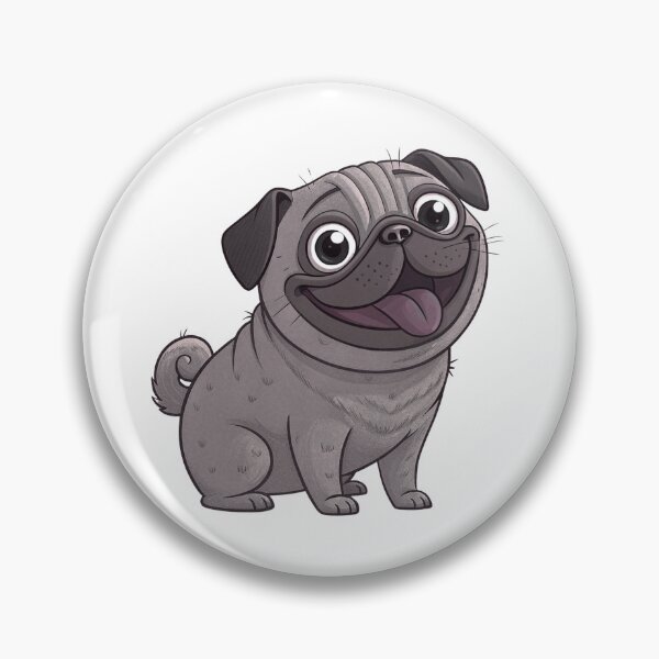 Item preview, Cute Funny Black Pug – Adorable Wrinkly Dog Design for Pug Lovers designed and sold by FurRealGifts.