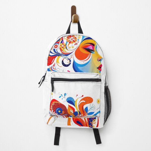 Item preview, Colorful Artistic Woman Portrait with Vibrant Designs and Bold Expression designed and sold by KanDa-Shop.