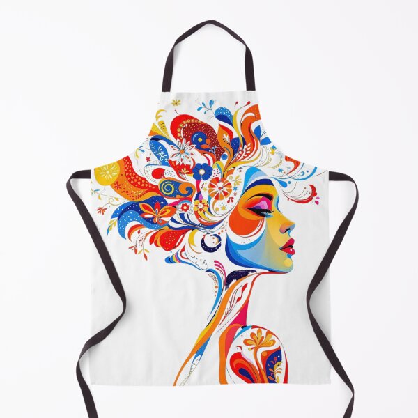 Item preview, Colorful Artistic Woman Portrait with Vibrant Designs and Bold Expression designed and sold by KanDa-Shop.