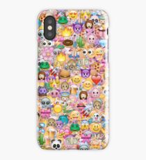 happy emoji pattern iPhone Case