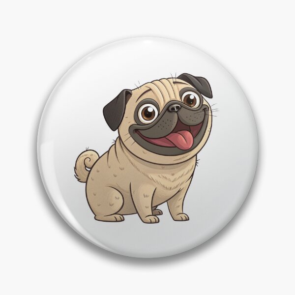 Item preview, Cute Funny Tan Pug – Adorable Wrinkly Dog Design for Pug Lovers designed and sold by FurRealGifts.