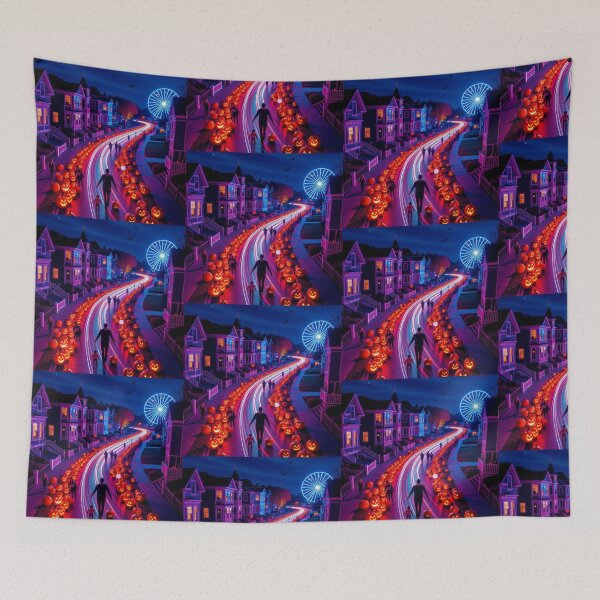 Item preview, Halloween City Walk At Night Classical designed and sold by Sam-DesignMart.