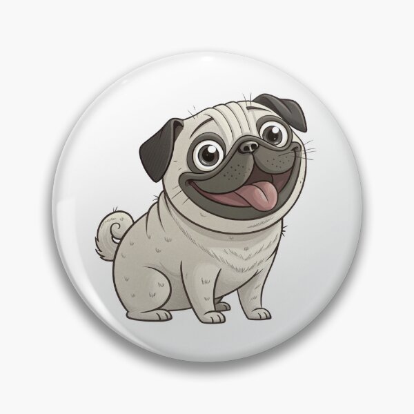 Item preview, Cute Funny White Pug – Adorable Wrinkly Dog Design for Pug Lovers designed and sold by FurRealGifts.
