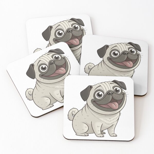 Item preview, Cute Funny White Pug – Adorable Wrinkly Dog Design for Pug Lovers designed and sold by FurRealGifts.