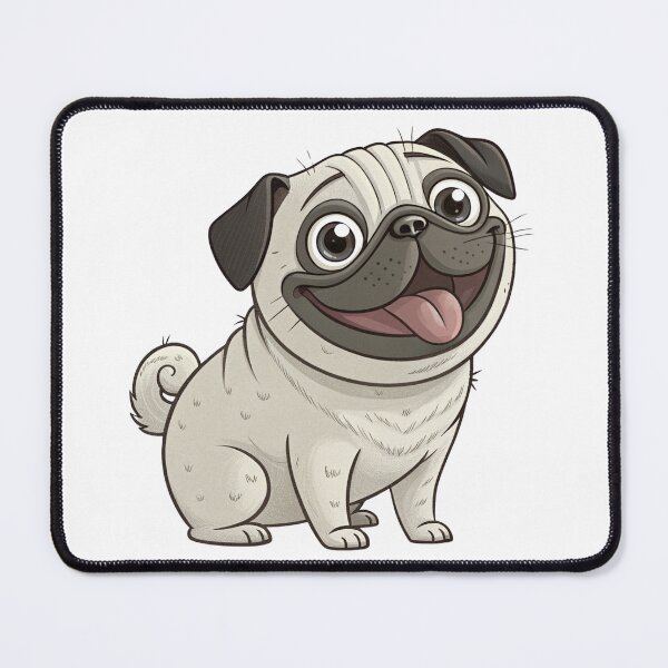 Item preview, Cute Funny White Pug – Adorable Wrinkly Dog Design for Pug Lovers designed and sold by FurRealGifts.