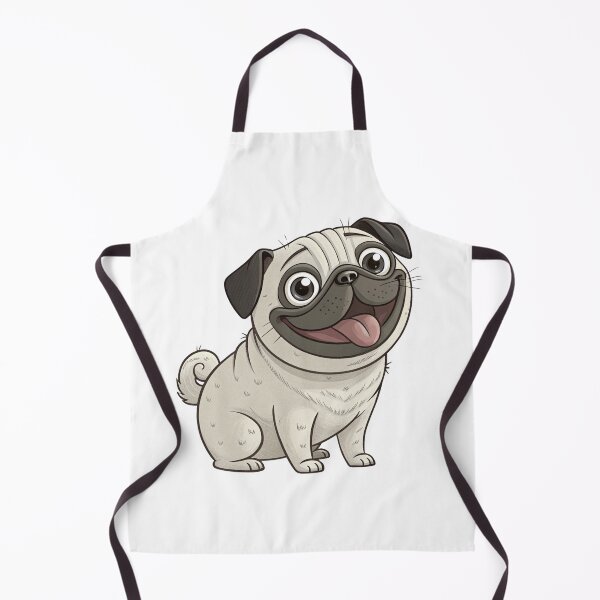 Item preview, Cute Funny White Pug – Adorable Wrinkly Dog Design for Pug Lovers designed and sold by FurRealGifts.