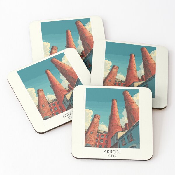 Item preview, Akron Ohio Vintage Travel Art | Rubber Capital Industrial Design designed and sold by TuncGK.