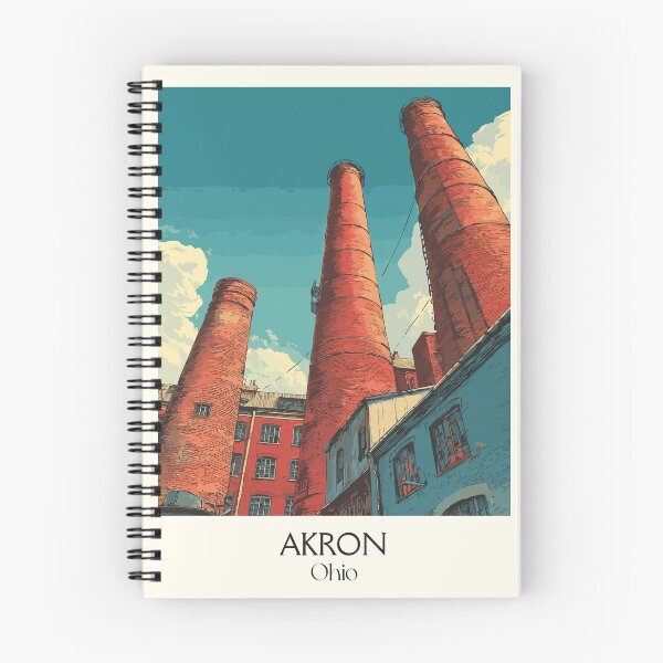 Item preview, Akron Ohio Vintage Travel Art | Rubber Capital Industrial Design designed and sold by TuncGK.