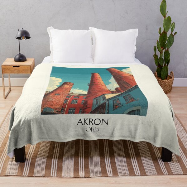 Item preview, Akron Ohio Vintage Travel Art | Rubber Capital Industrial Design designed and sold by TuncGK.