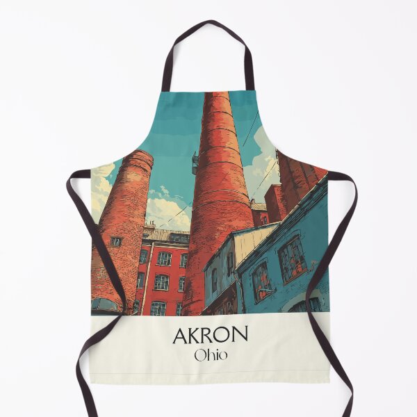 Item preview, Akron Ohio Vintage Travel Art | Rubber Capital Industrial Design designed and sold by TuncGK.