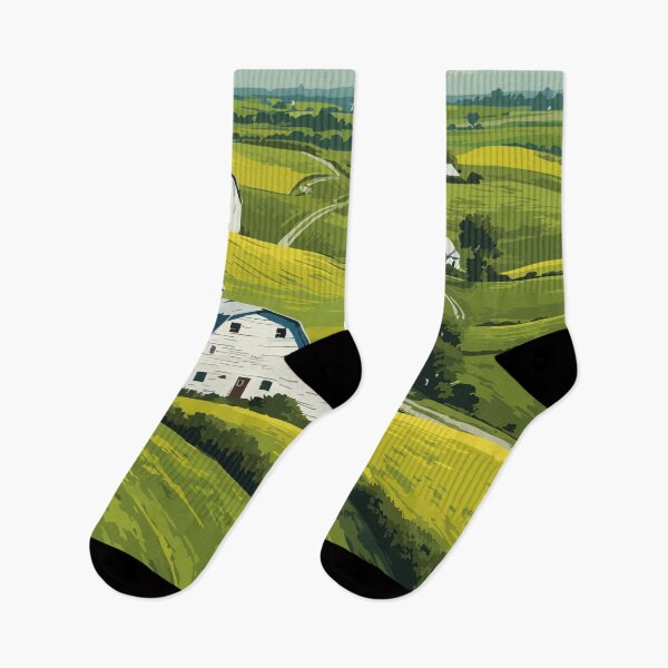 Item preview, Berlin Ohio Vintage Travel Art | Amish Country Rolling Hills Design designed and sold by TuncGK.