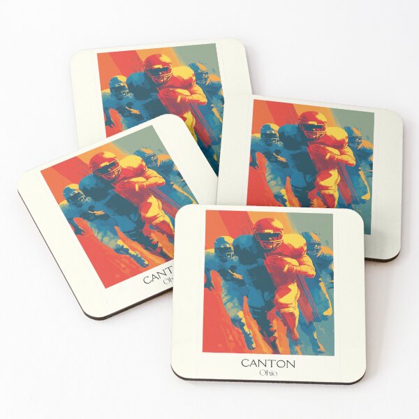 Item preview, Canton Ohio Retro Travel Art | Pro Football Town Fan Art designed and sold by TuncGK.