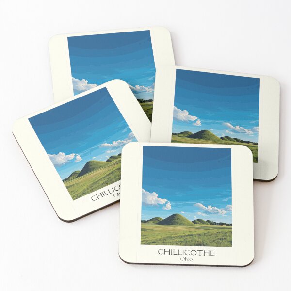 Item preview, Chillicothe Ohio Vintage Travel Art | Ancient Earthworks Illustration designed and sold by TuncGK.