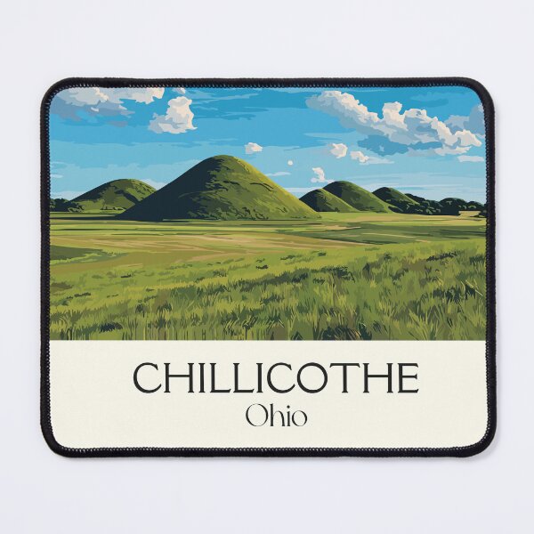 Item preview, Chillicothe Ohio Vintage Travel Art | Ancient Earthworks Illustration designed and sold by TuncGK.