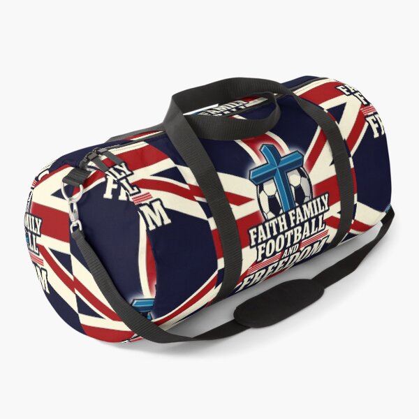 Item preview, Faith Family Football & Freedom British Union Jack Soccer Cross Design designed and sold by AnTartstudios.